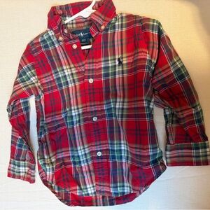 Toddler Ralph Lauren Red Plaid Shirt